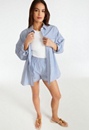 Oversized Men's Shirt With Piping